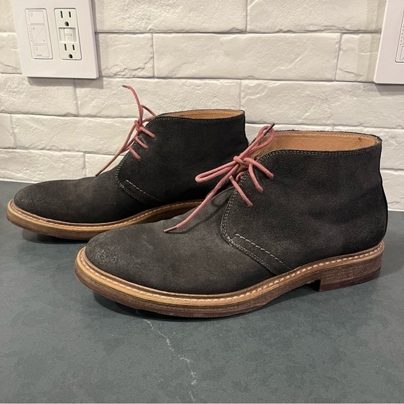 1901 Canyon chukka boots sz 12 gray suede red laces - Picture 4 of 15